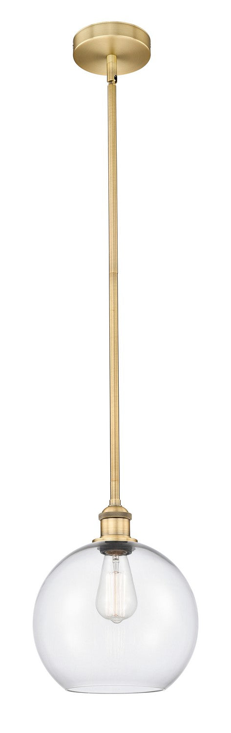 Innovations 616-1S-BB-G122-10 One Light Mini Pendant, Brushed Brass