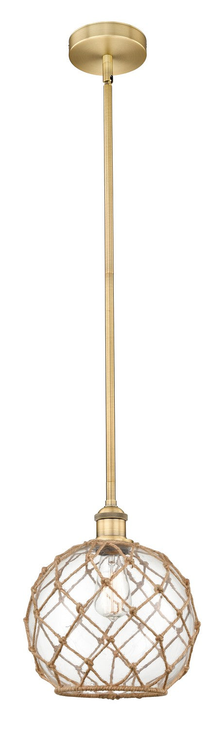 Innovations 616-1S-BB-G122-10RB One Light Mini Pendant, Brushed Brass