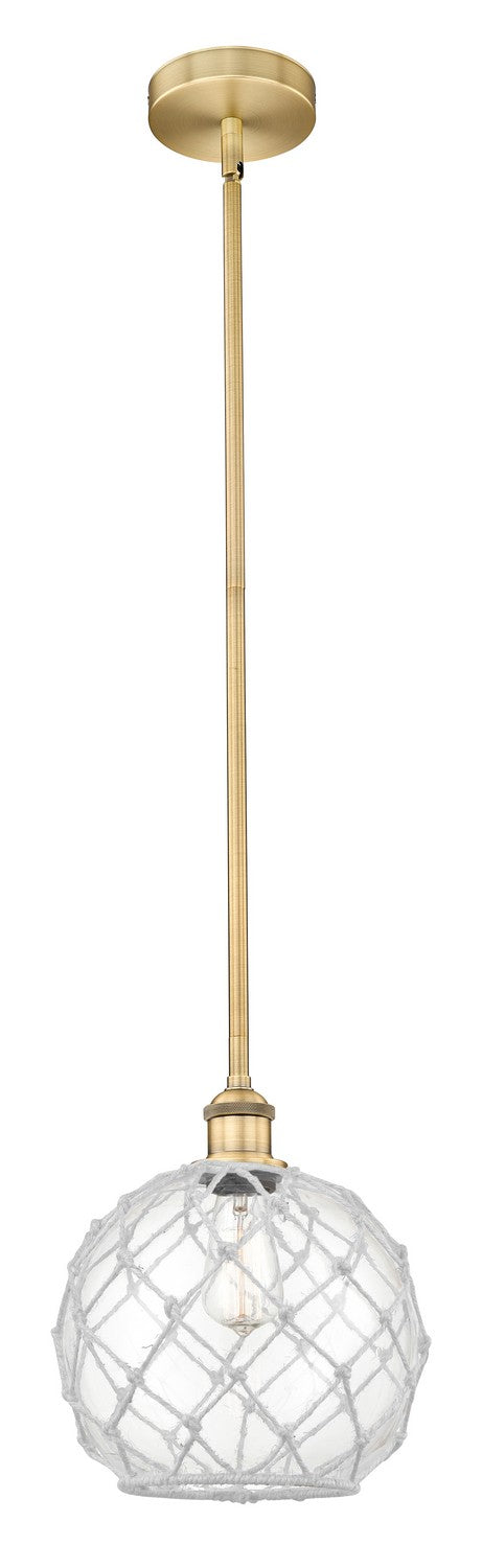 Innovations 616-1S-BB-G122-10RW One Light Mini Pendant, Brushed Brass
