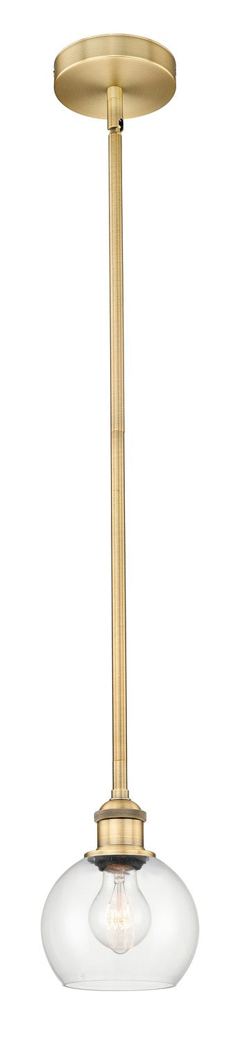 Innovations 616-1S-BB-G122-6 One Light Mini Pendant, Brushed Brass