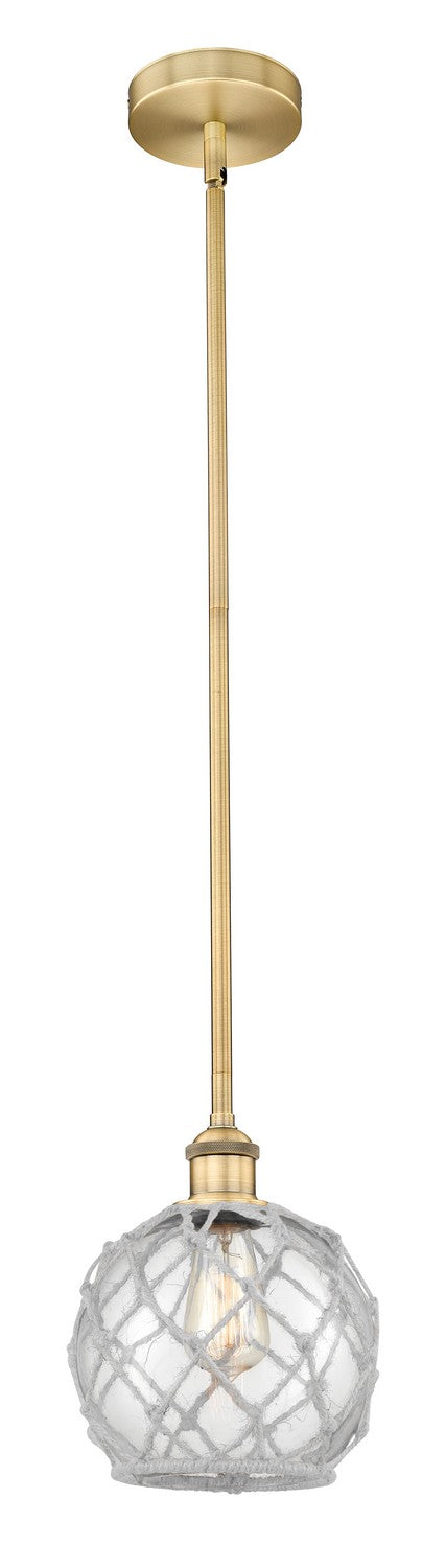 Innovations 616-1S-BB-G122-8RW One Light Mini Pendant, Brushed Brass