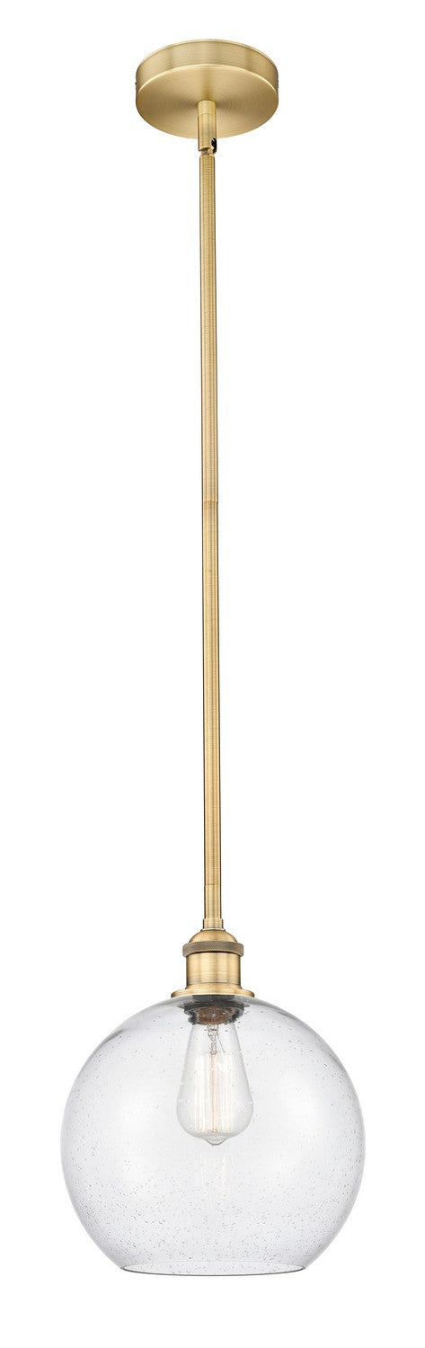 Innovations 616-1S-BB-G124-10 One Light Mini Pendant, Brushed Brass