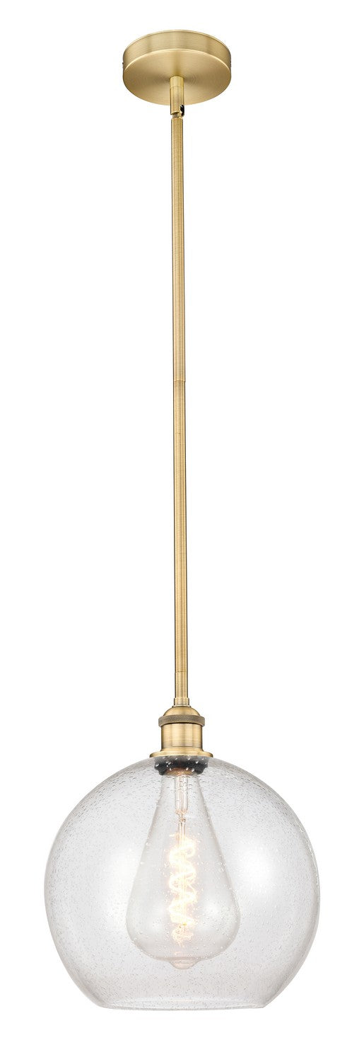 Innovations 616-1S-BB-G124-12 One Light Mini Pendant, Brushed Brass