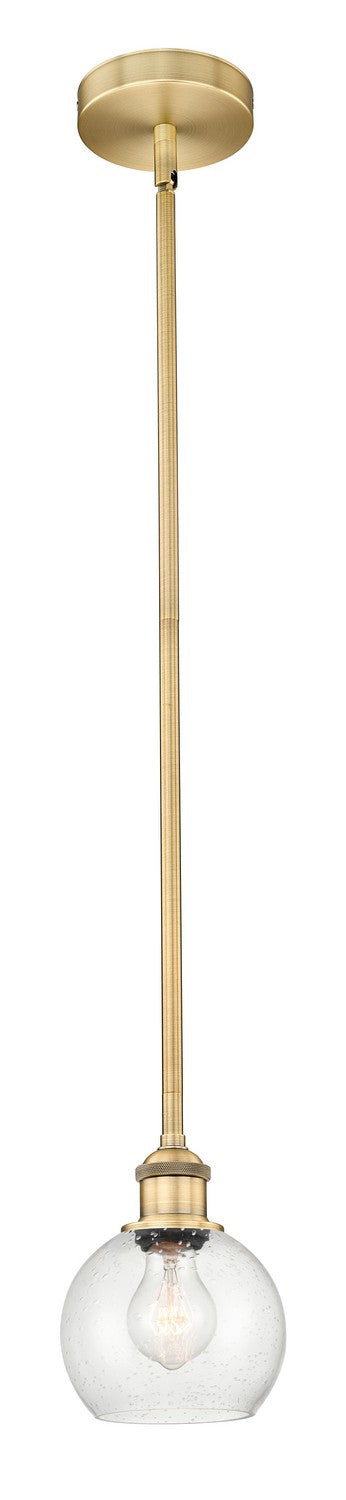 Innovations 616-1S-BB-G124-6 One Light Mini Pendant, Brushed Brass