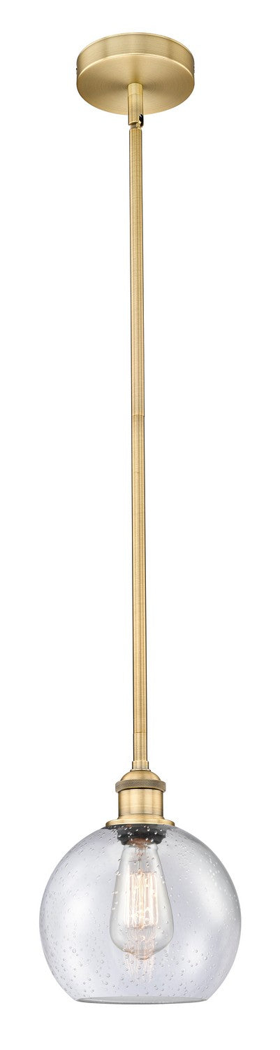 Innovations 616-1S-BB-G124-8 One Light Mini Pendant, Brushed Brass
