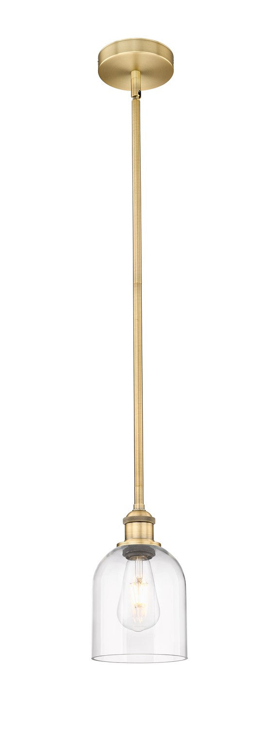 Innovations 616-1S-BB-G558-6CL One Light Mini Pendant, Brushed Brass