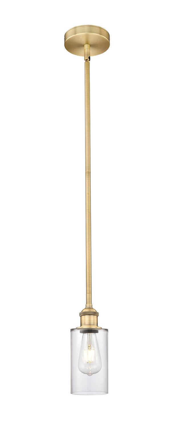 Innovations 616-1S-BB-G802 One Light Mini Pendant, Brushed Brass