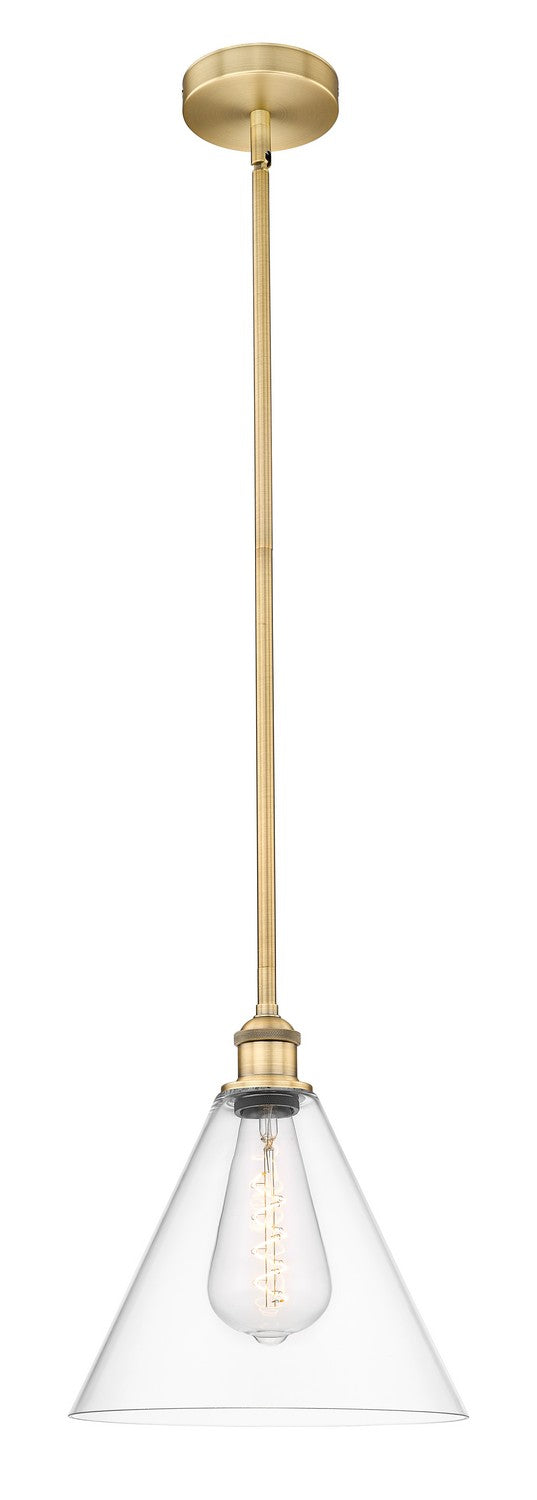 Innovations 616-1S-BB-GBC-122 One Light Mini Pendant, Brushed Brass