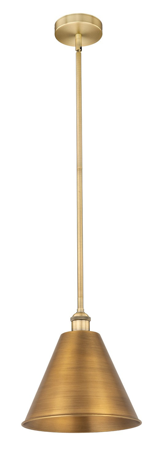 Innovations 616-1S-BB-MBC-12-BB One Light Mini Pendant, Brushed Brass