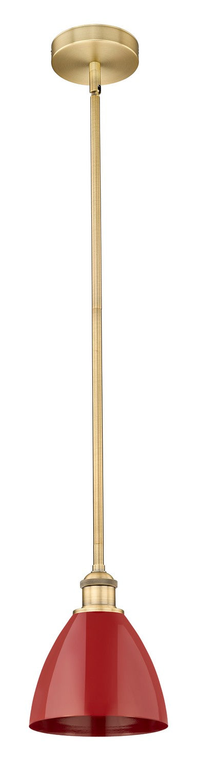 Innovations 616-1S-BB-MBD-75-RD One Light Mini Pendant, Brushed Brass