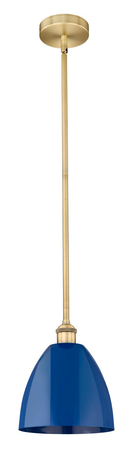 Innovations 616-1S-BB-MBD-9-BL One Light Mini Pendant, Brushed Brass