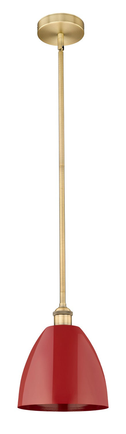 Innovations 616-1S-BB-MBD-9-RD One Light Mini Pendant, Brushed Brass