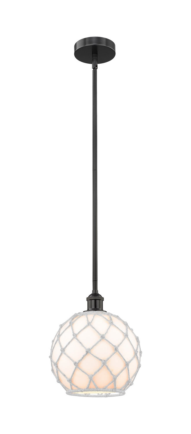 Innovations 616-1S-BK-G121-10RW One Light Mini Pendant, Matte Black