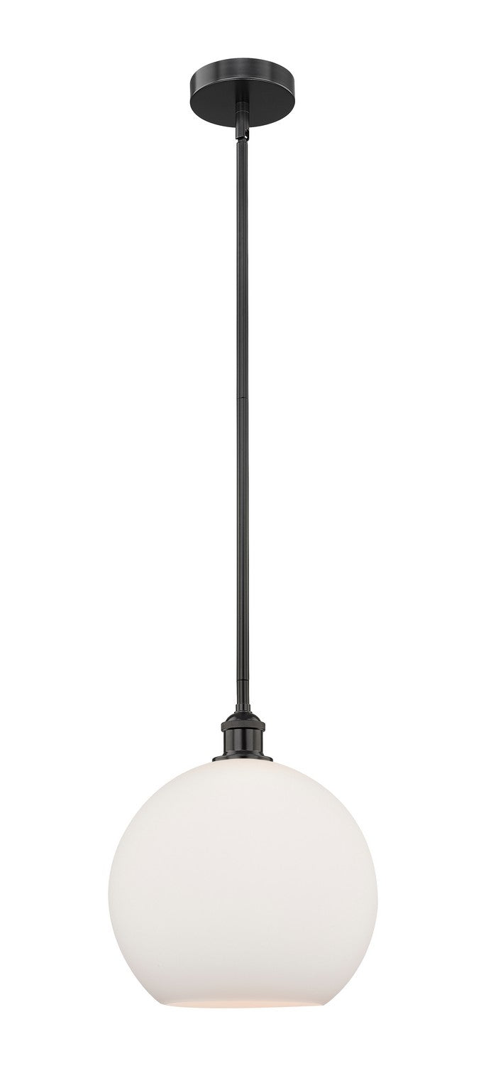 Innovations 616-1S-BK-G121-12 One Light Mini Pendant, Matte Black