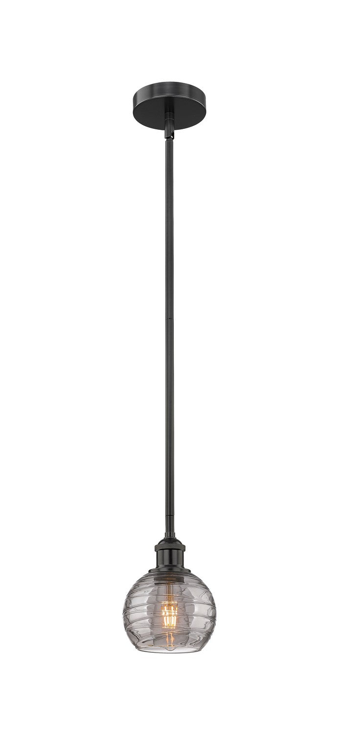 Innovations 616-1S-BK-G1213-6SM One Light Mini Pendant, Matte Black