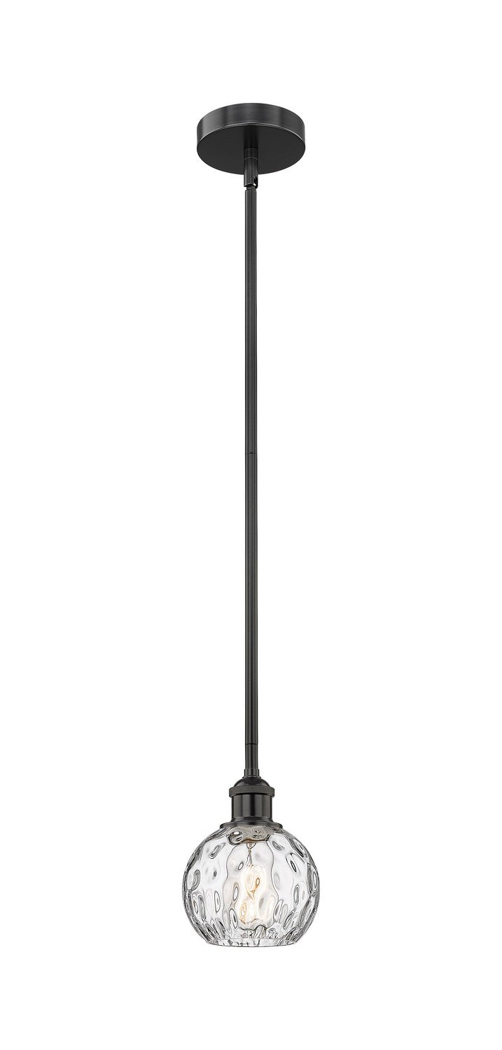 Innovations 616-1S-BK-G1215-6 One Light Mini Pendant, Matte Black