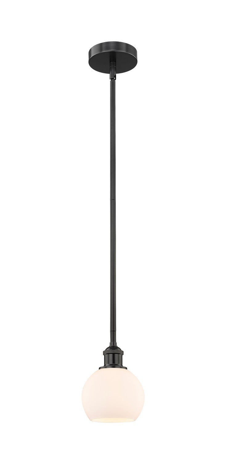 Innovations 616-1S-BK-G121-6 One Light Mini Pendant, Matte Black