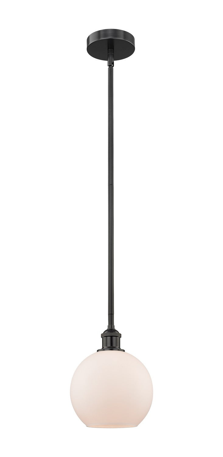 Innovations 616-1S-BK-G121-8 One Light Mini Pendant, Matte Black