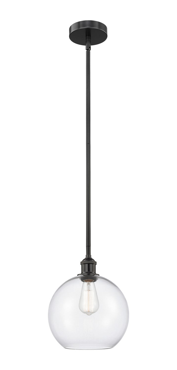 Innovations 616-1S-BK-G122-10 One Light Mini Pendant, Matte Black