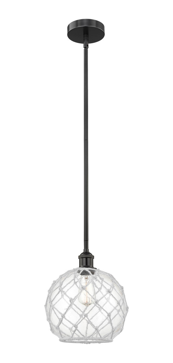 Innovations 616-1S-BK-G122-10RW One Light Mini Pendant, Matte Black