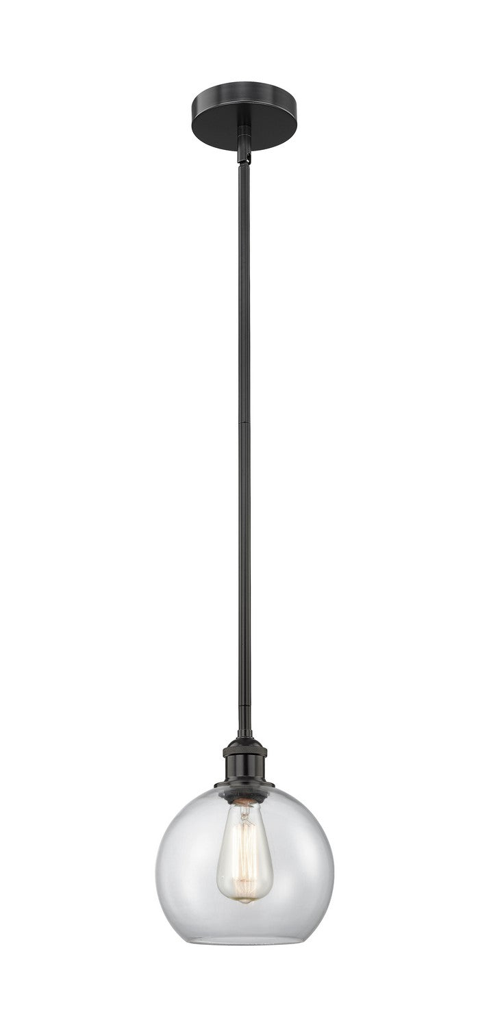 Innovations 616-1S-BK-G122-8 One Light Mini Pendant, Matte Black