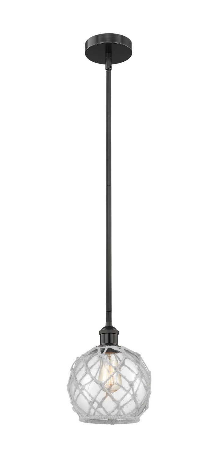 Innovations 616-1S-BK-G122-8RW One Light Mini Pendant, Matte Black