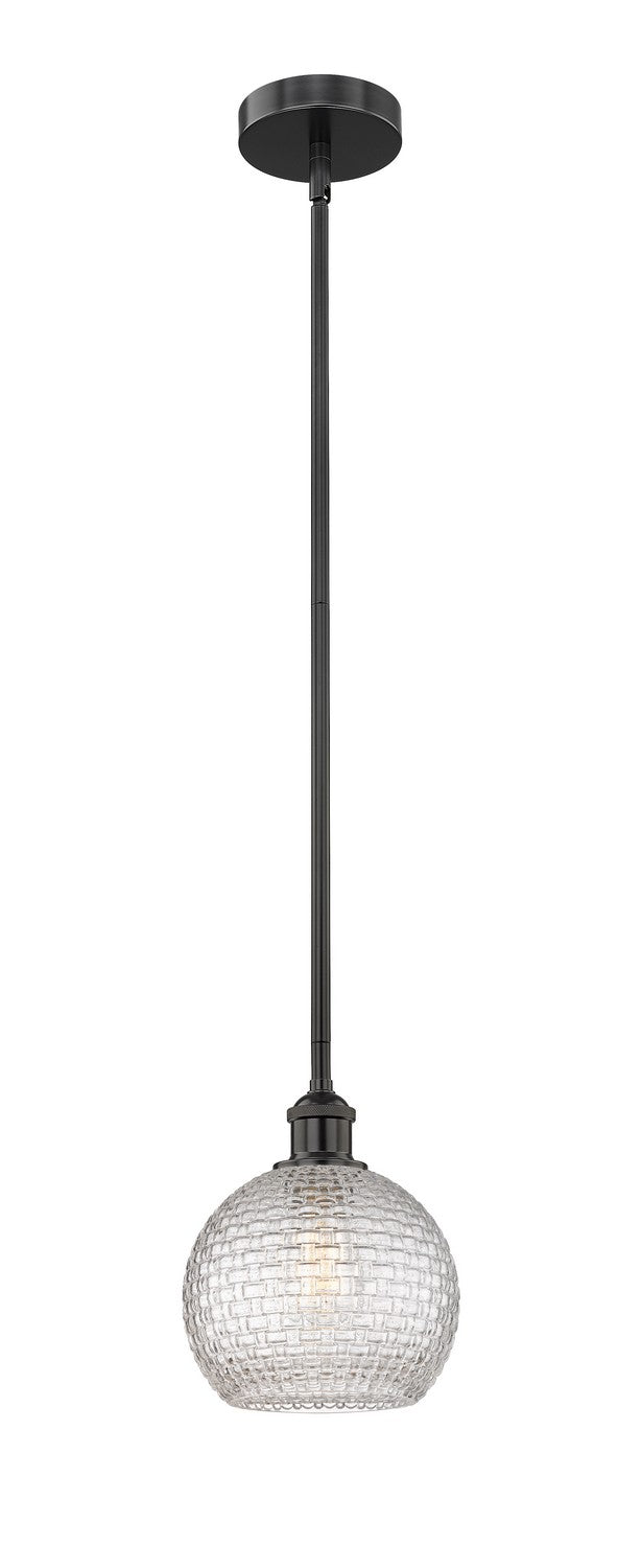 Innovations 616-1S-BK-G122C-8CL One Light Mini Pendant, Matte Black