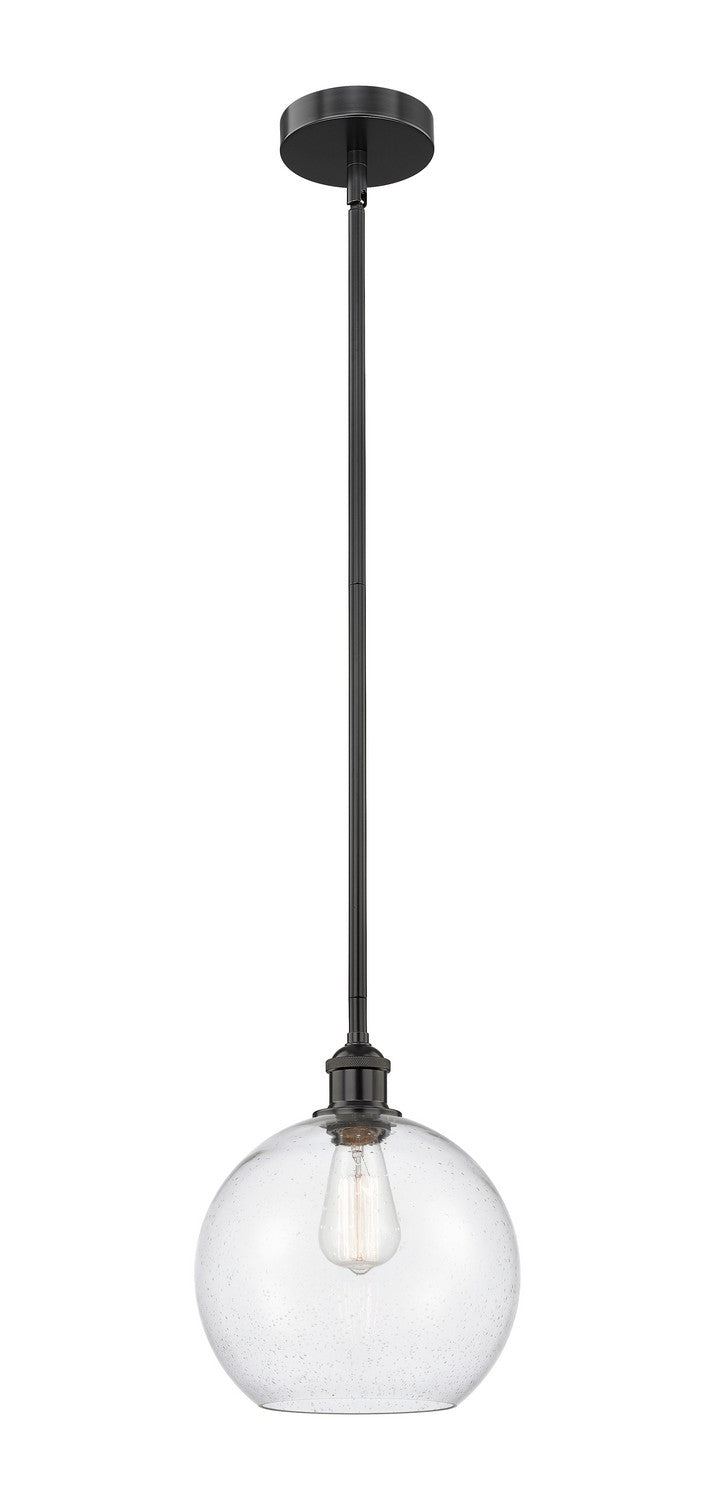 Innovations 616-1S-BK-G124-10 One Light Mini Pendant, Matte Black