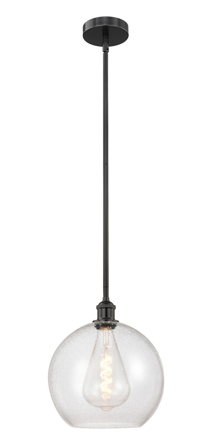 Innovations 616-1S-BK-G124-12 One Light Mini Pendant, Matte Black
