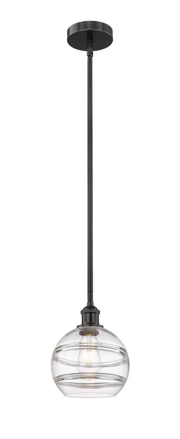 Innovations 616-1S-BK-G556-8CL One Light Mini Pendant, Matte Black