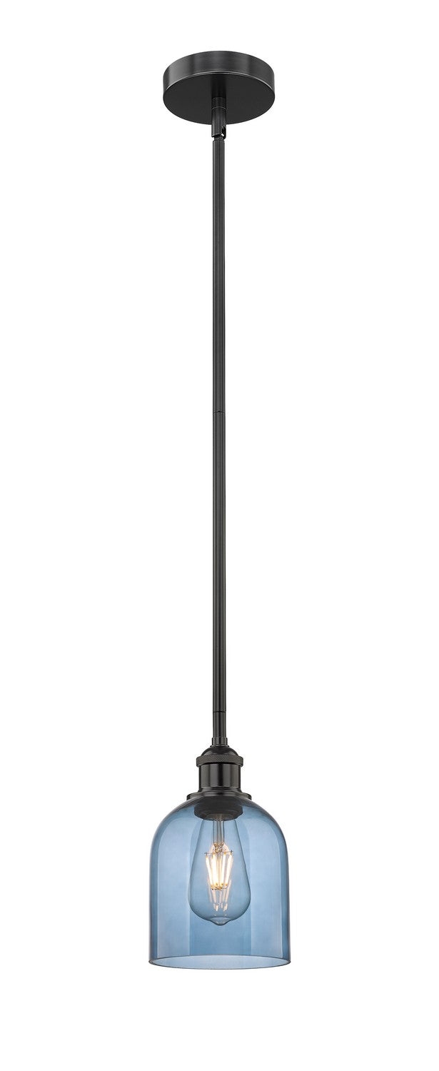 Innovations 616-1S-BK-G558-6BL One Light Mini Pendant, Matte Black