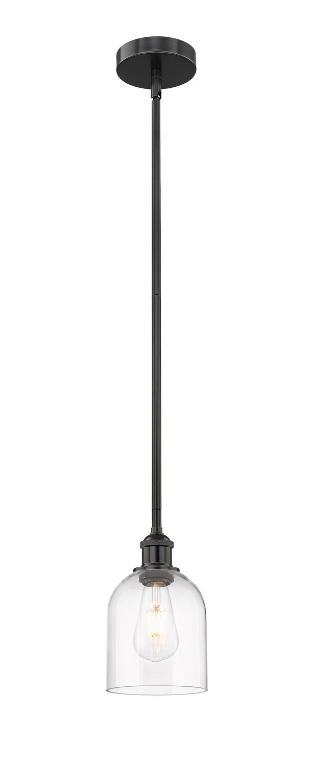 Innovations 616-1S-BK-G558-6CL One Light Mini Pendant, Matte Black