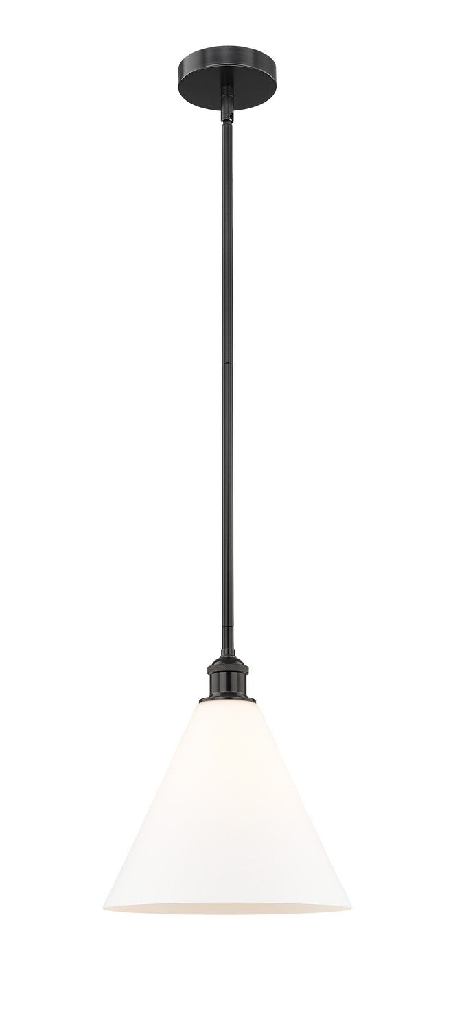 Innovations 616-1S-BK-GBC-121 One Light Mini Pendant, Matte Black