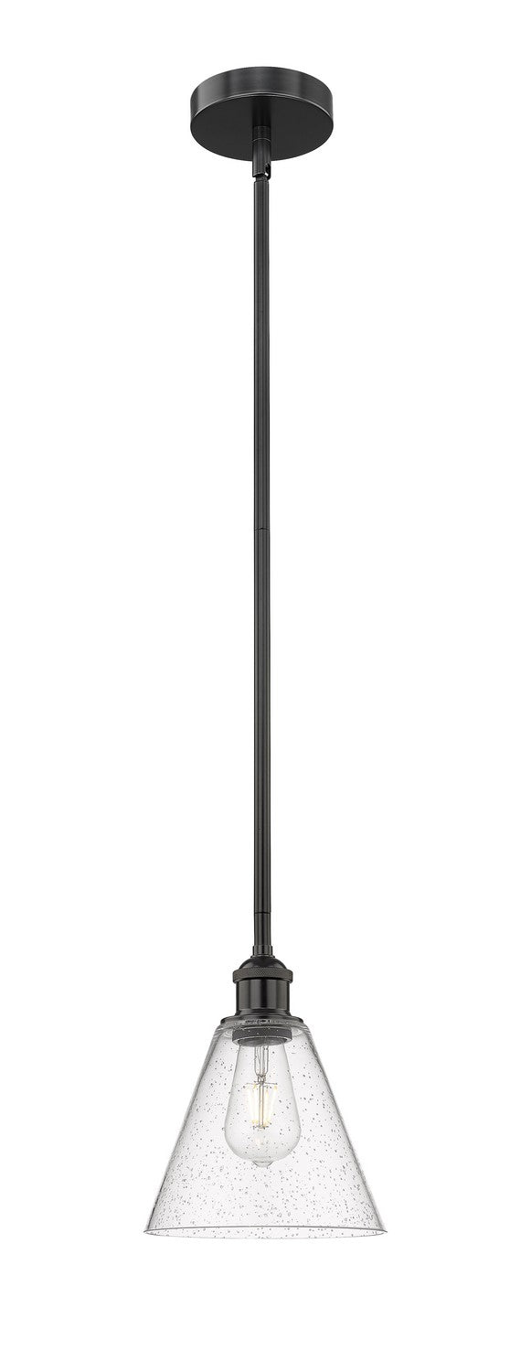 Innovations 616-1S-BK-GBC-84 One Light Mini Pendant, Matte Black