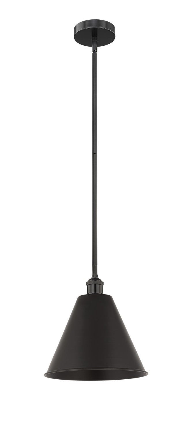 Innovations 616-1S-BK-MBC-12-BK One Light Mini Pendant, Matte Black