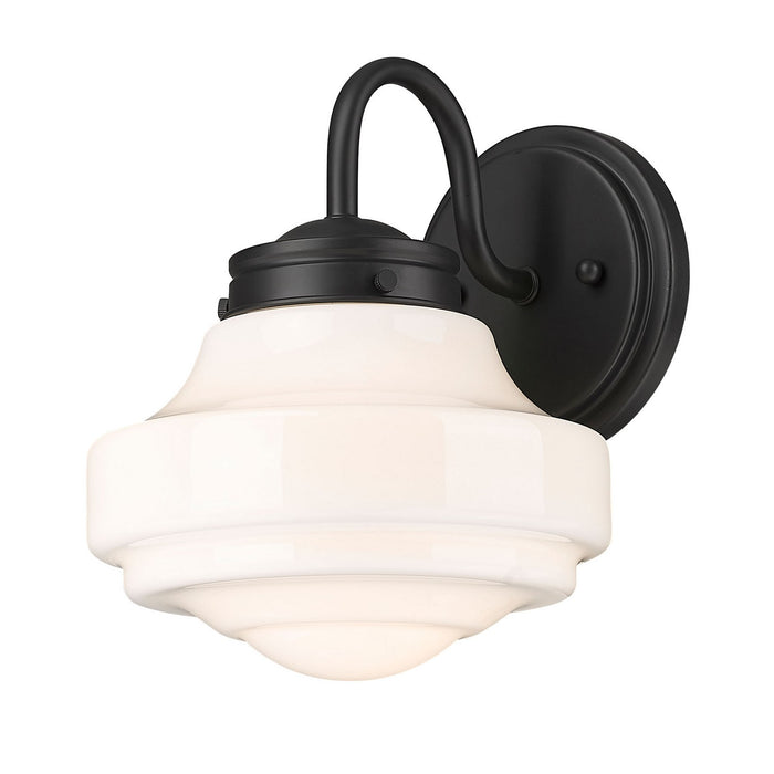 Golden 0508-1W BLK-VMG One Light Wall Sconce, Matte Black