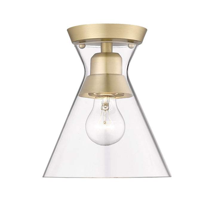 Golden 0511-FM BCB-CLR One Light Flush Mount, Brushed Champagne Bronze