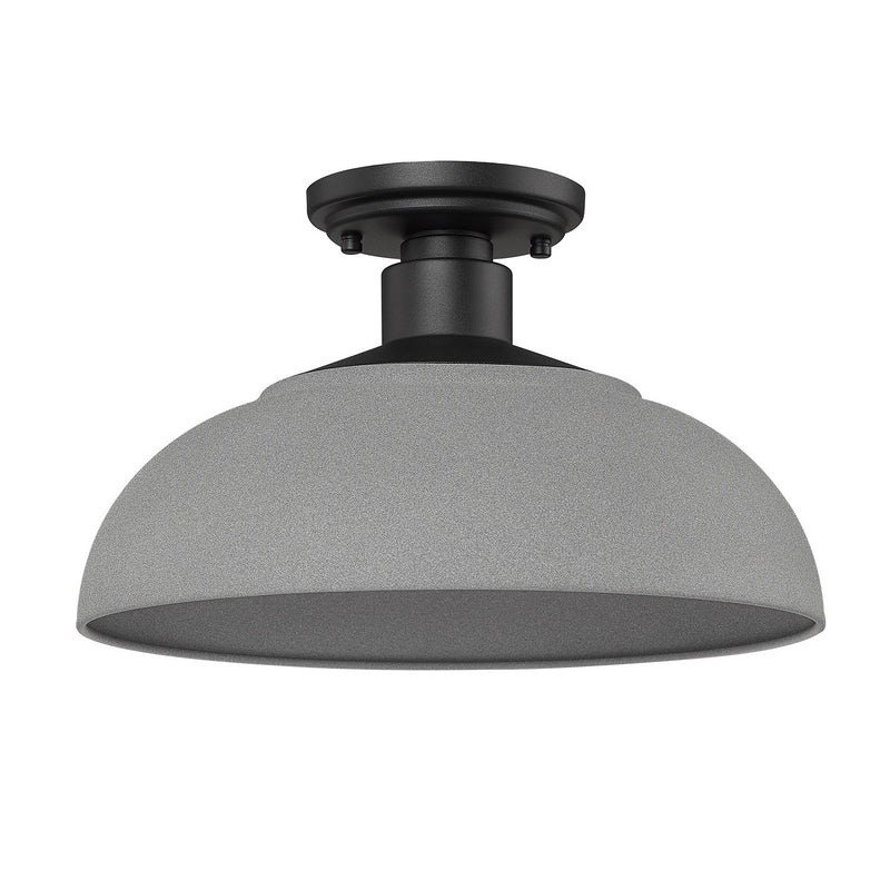 Golden 2866-OSF NB-NG One Light Outdoor Semi-Flush Mount, Natural Black