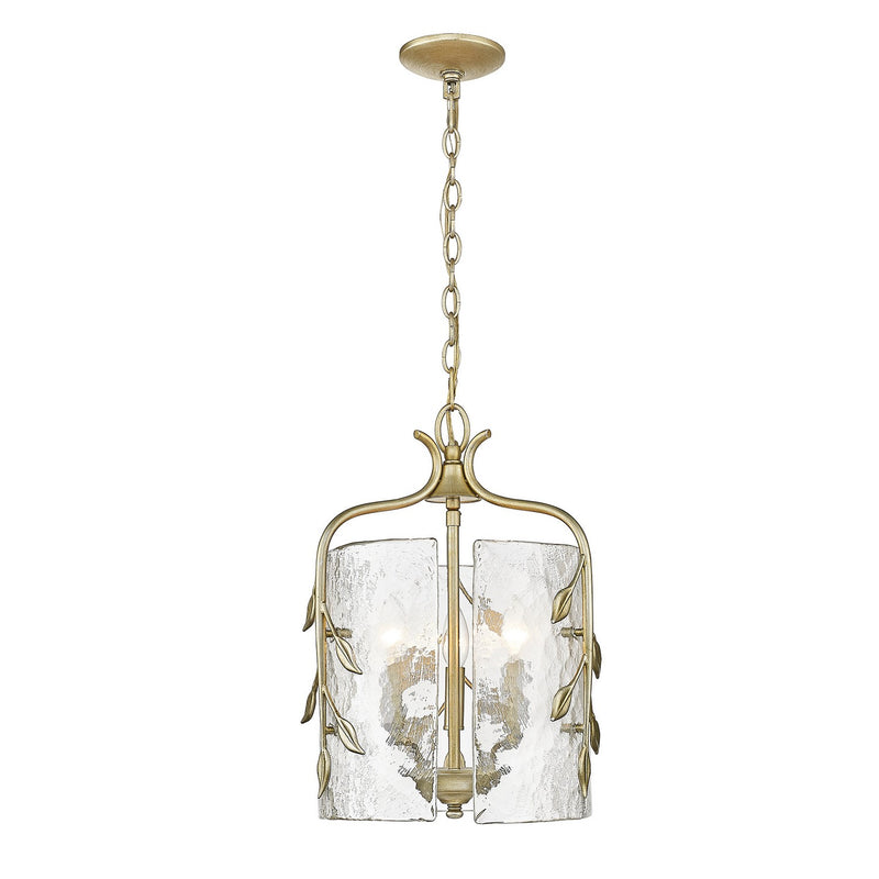 Golden 3160-3P WG-HWG Three Light Pendant, White Gold