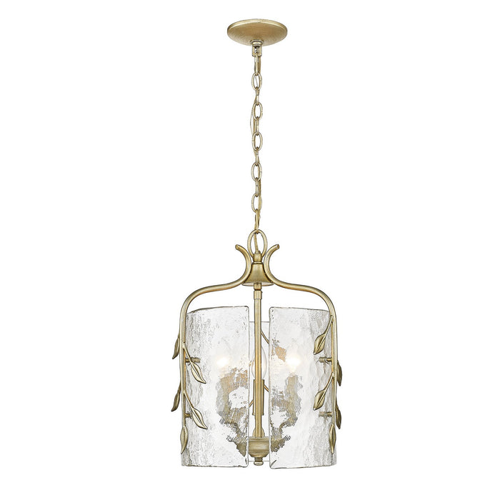 Golden 3160-3P WG-HWG Three Light Pendant, White Gold
