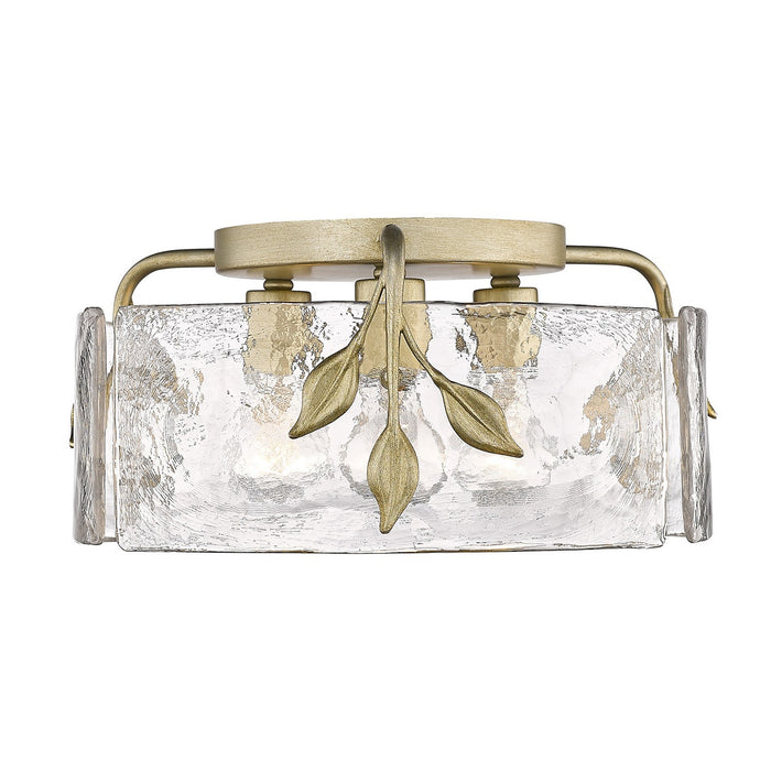 Golden 3160-FM WG-HWG Three Light Flush Mount, White Gold