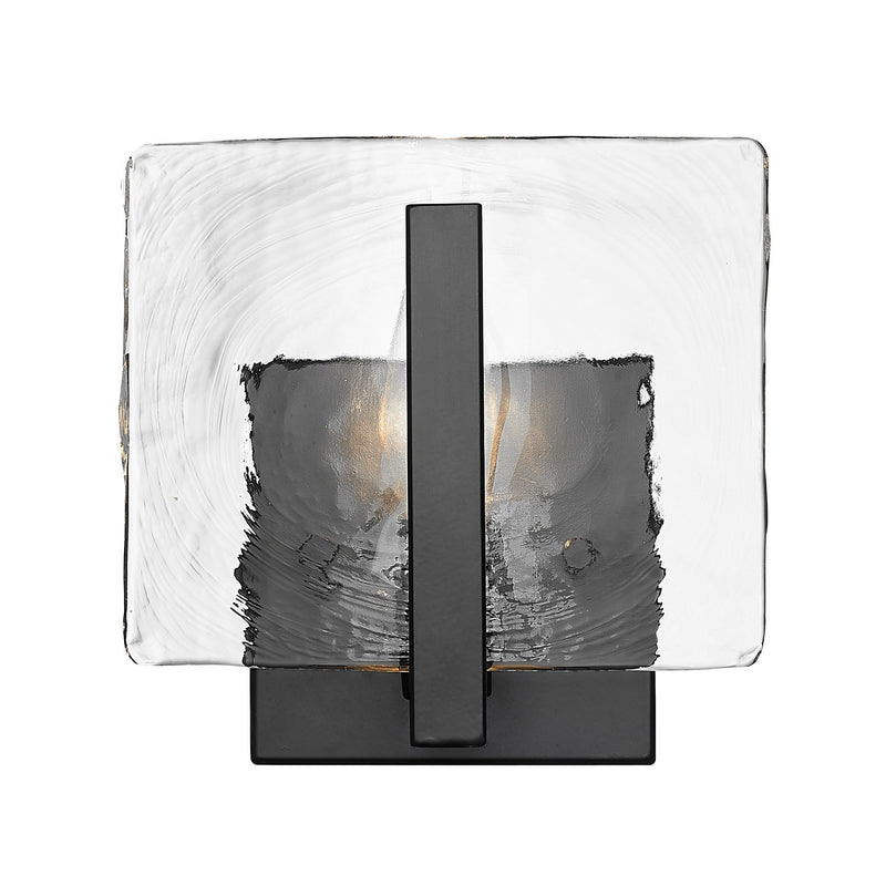 Golden 3164-1W BLK-HWG One Light Wall Sconce, Matte Black