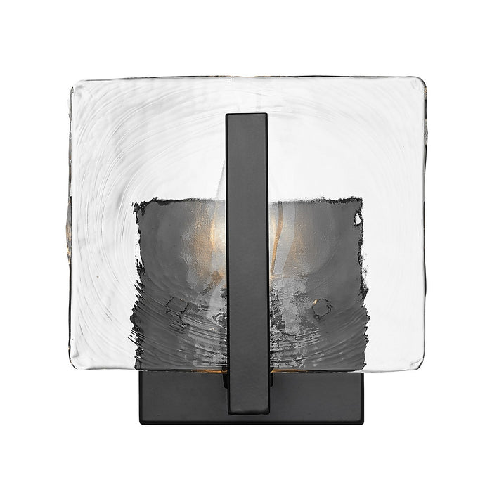 Golden 3164-1W BLK-HWG One Light Wall Sconce, Matte Black