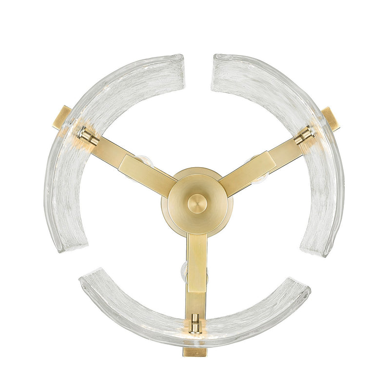 Golden 3164-3P BCB-HWG Three Light Pendant, Brushed Champagne Bronze