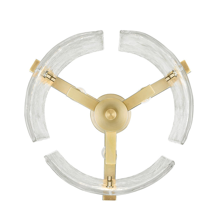 Golden 3164-3P BCB-HWG Three Light Pendant, Brushed Champagne Bronze