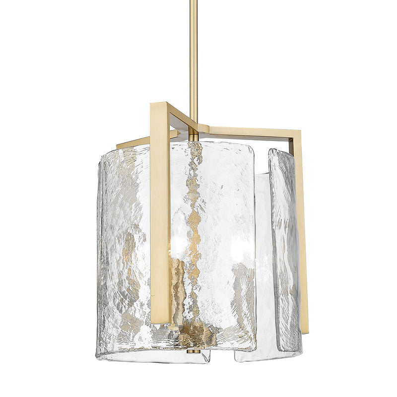 Golden 3164-3P BCB-HWG Three Light Pendant, Brushed Champagne Bronze