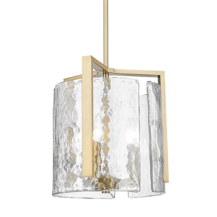 Golden 3164-3P BCB-HWG Three Light Pendant, Brushed Champagne Bronze