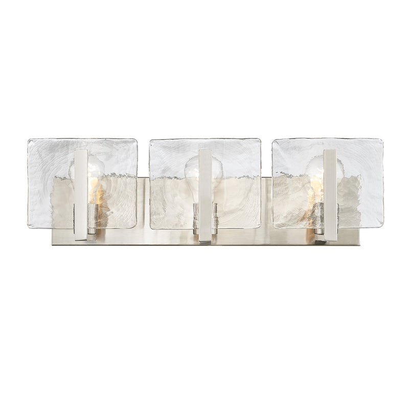 Golden 3164-BA3 PW-HWG Three Light Bath Vanity, Pewter