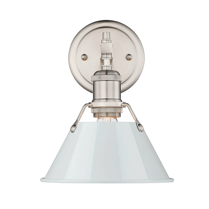 Golden 3306-BA1 PW-DB One Light Bath Vanity, Pewter
