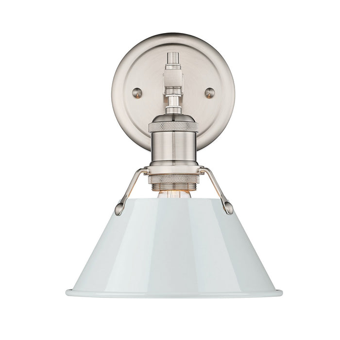 Golden 3306-BA1 PW-DB One Light Bath Vanity, Pewter